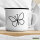 Emaille Tasse Schmetterling Silhouette 300ml Vintage Emaille Becher