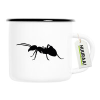 Emaille Tasse Ameise Silhouette 300ml Vintage Emaille Becher