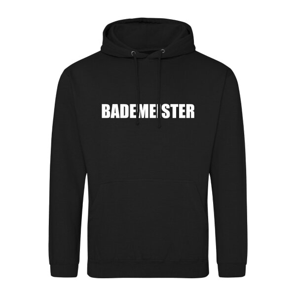 Unisex Hoodie Bademeister Schriftzug Größe S-3XL