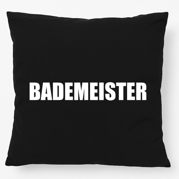 Kissen Bademeister Schriftzug 40x40cm