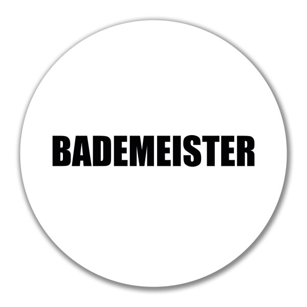 Aufkleber Bademeister Schriftzug 10cm Sticker