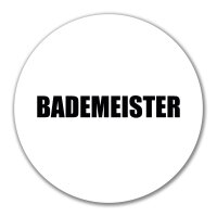 Aufkleber Bademeister Schriftzug 10cm Sticker