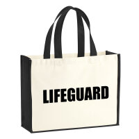 Jutetasche Lifeguard Schriftzug 21 Liter Black