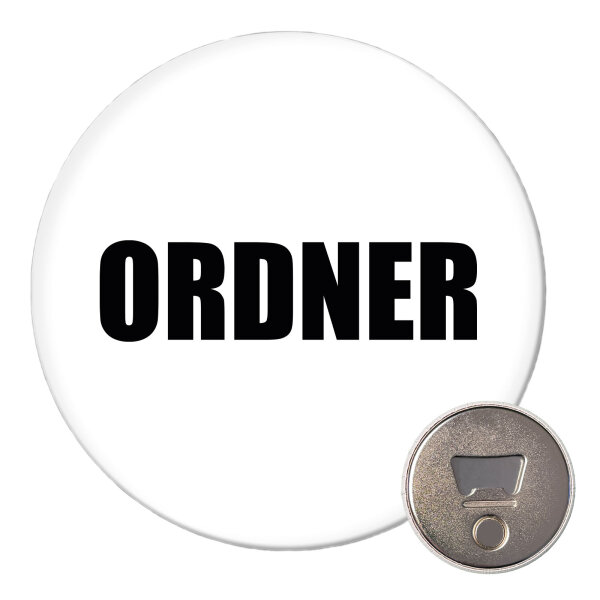 Magnet Ordner Schriftzug 59mm Kühlschrankmagnet Flaschenöffner