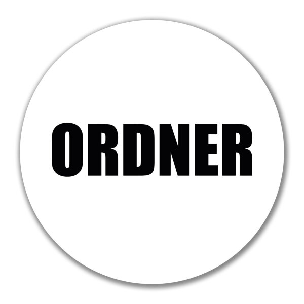 Aufkleber Ordner Schriftzug 10cm Sticker