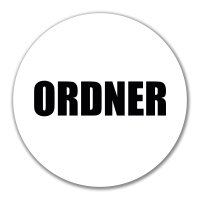 Aufkleber Ordner Schriftzug 10cm Sticker