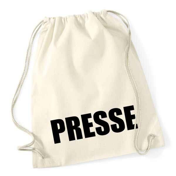 Turnbeutel Presse Schriftzug 12 Liter