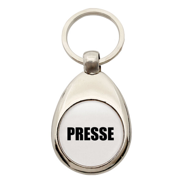 Schlüsselanhänger Presse Schriftzug