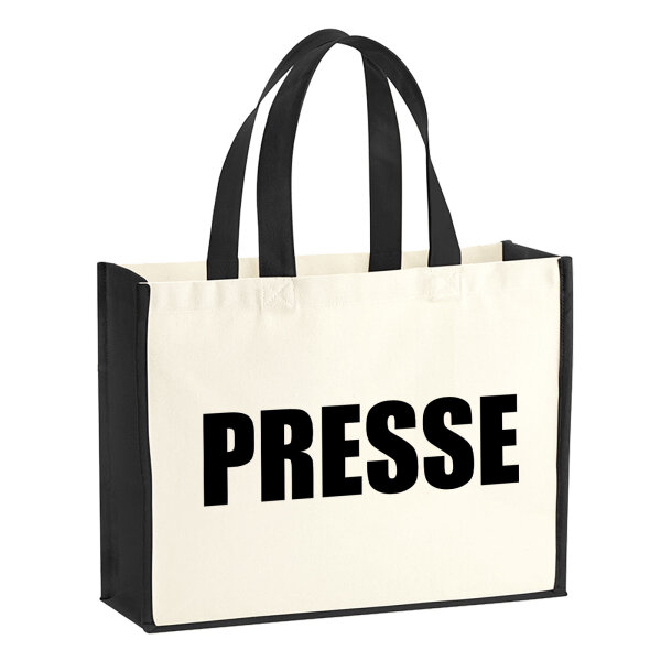 Jutetasche Presse Schriftzug 21 Liter Black