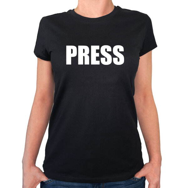 Damen T-Shirt Press Schriftzug Größe XS-XXL
