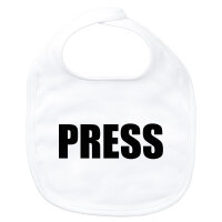 Baby Lätzchen Press Schriftzug Klettverschluss