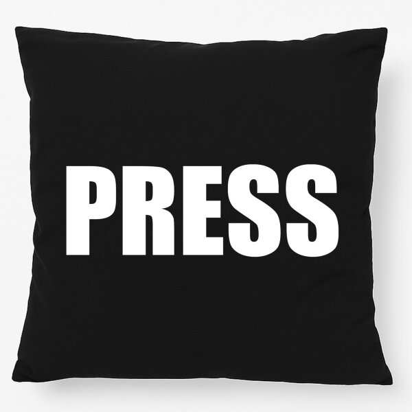 Kissen Press Schriftzug 40x40cm