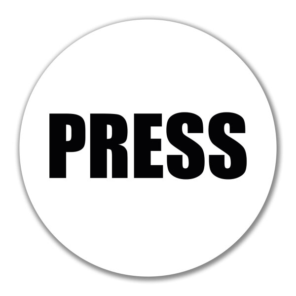 Aufkleber Press Schriftzug 10cm Sticker
