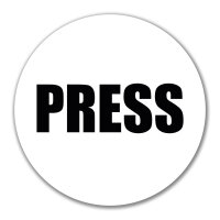 Aufkleber Press Schriftzug 10cm Sticker