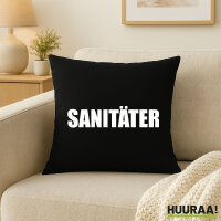 Kissen Sanitäter Schriftzug 40x40cm