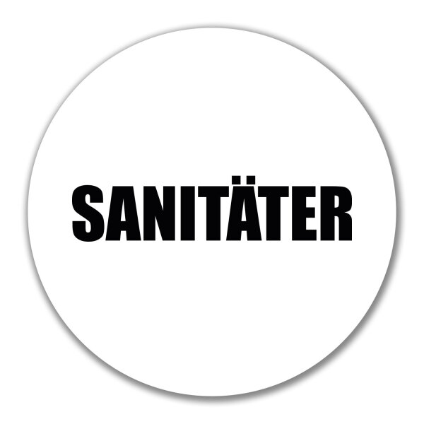 Aufkleber Sanitäter Schriftzug 10cm Sticker