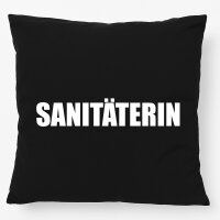 Kissen Sanitäterin Schriftzug 40x40cm