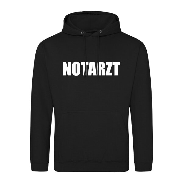 Unisex Hoodie Notarzt Schriftzug Größe S-3XL