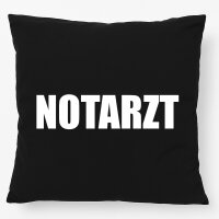 Kissen Notarzt Schriftzug 40x40cm