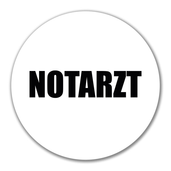 Aufkleber Notarzt Schriftzug 10cm Sticker