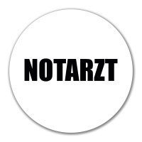 Aufkleber Notarzt Schriftzug 10cm Sticker