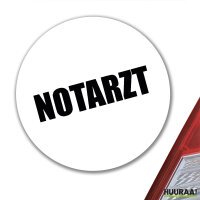 Aufkleber Notarzt Schriftzug 10cm Sticker