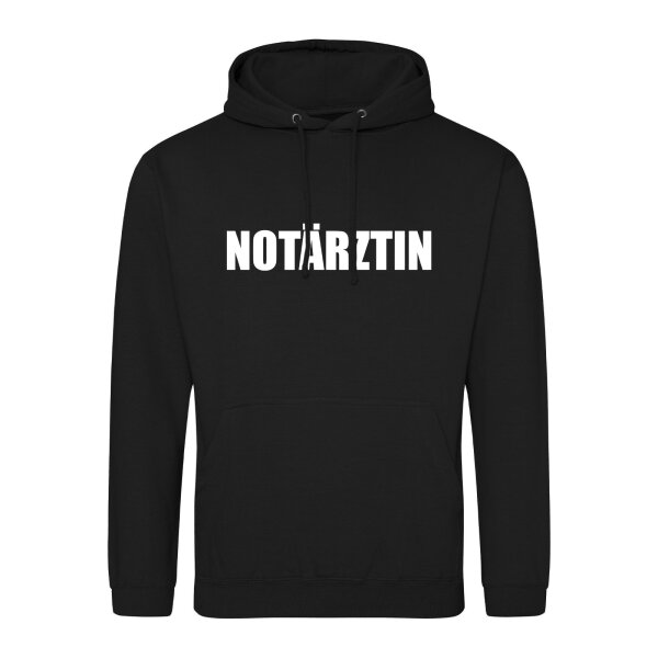 Unisex Hoodie Notärztin Schriftzug Größe S-3XL