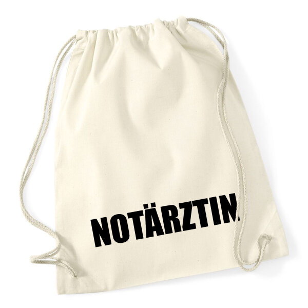Turnbeutel Notärztin Schriftzug 12 Liter