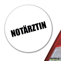 Aufkleber Notärztin Schriftzug 10cm Sticker