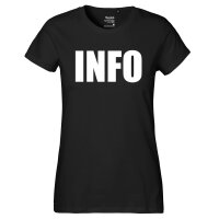 Damen T-Shirt Info Symbol Größe XS-XXL