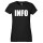 Damen T-Shirt Info Symbol Größe XS-XXL
