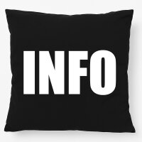 Kissen Info Symbol 40x40cm