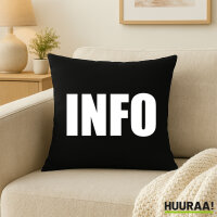 Kissen Info Symbol 40x40cm