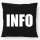 Kissen Info Symbol 40x40cm