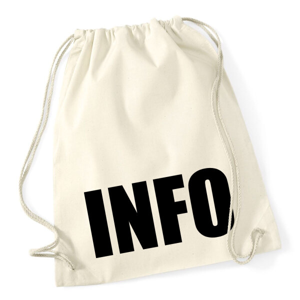 Turnbeutel Info Symbol 12 Liter