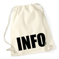 Turnbeutel Info Symbol 12 Liter