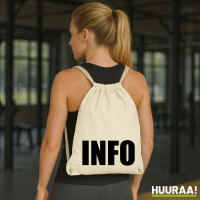 Turnbeutel Info Symbol 12 Liter