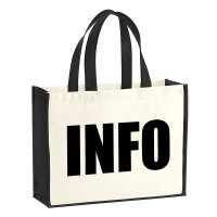 Jutetasche Info Symbol 21 Liter Black