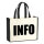 Jutetasche Info Symbol 21 Liter Black