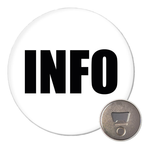 Magnet Info Symbol 59mm Kühlschrankmagnet Flaschenöffner