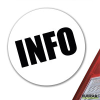 Aufkleber Info Symbol 10cm Sticker