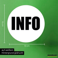 Aufkleber Info Symbol 10cm Sticker