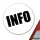 Aufkleber Info Symbol 10cm Sticker