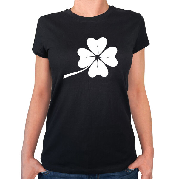 Damen T-Shirt Kleeblatt Silhouette Größe XS-XXL