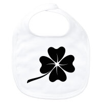 Baby Lätzchen Kleeblatt Silhouette Klettverschluss
