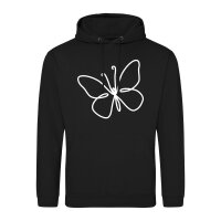 Unisex Hoodie Schmetterling Silhouette Größe...