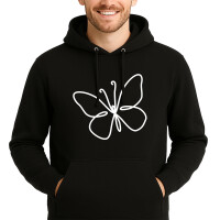 Unisex Hoodie Schmetterling Silhouette Größe...