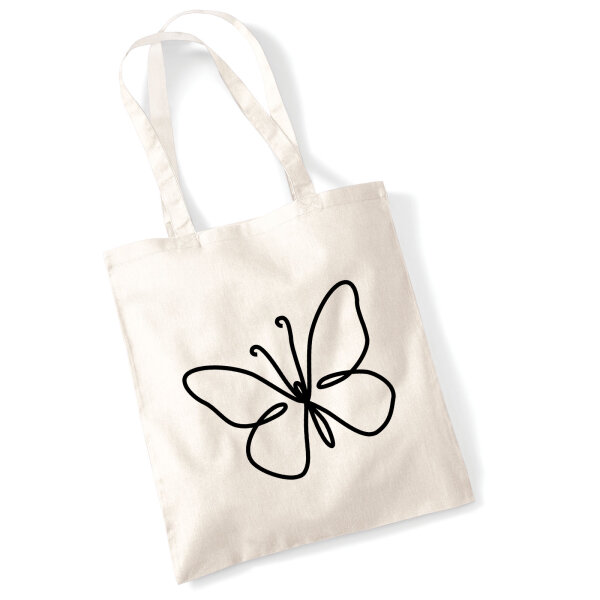 Jutebeutel Schmetterling Silhouette 10 Liter