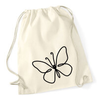 Turnbeutel Schmetterling Silhouette 12 Liter