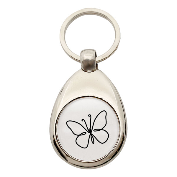 Schlüsselanhänger Schmetterling Silhouette